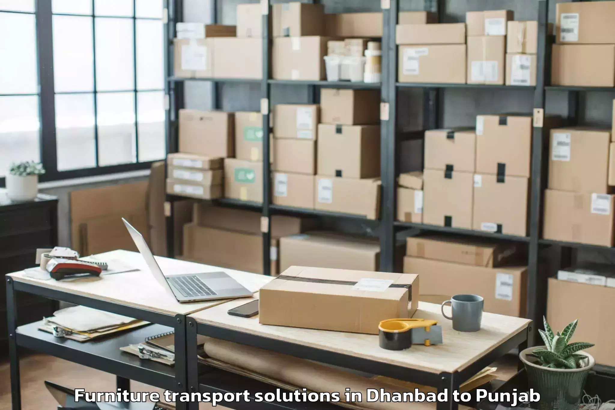 Comprehensive Dhanbad to Dasuya Furniture Transport Solutions